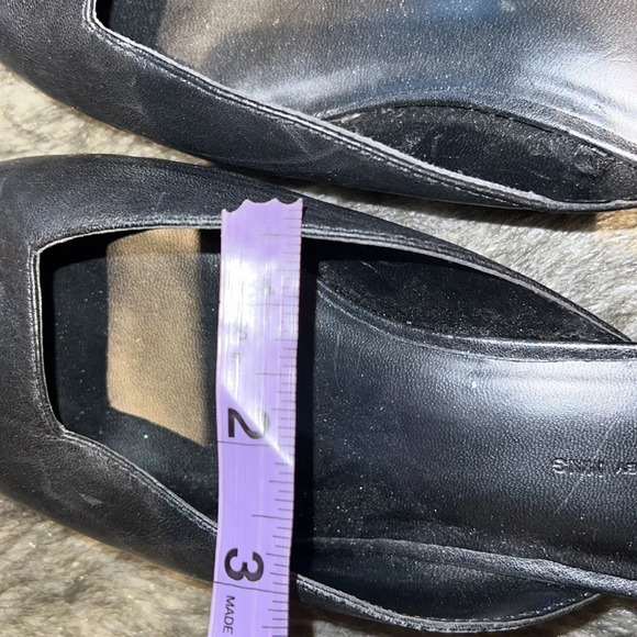 Mango Violeta black leather geometric  clear heels mules Sz 40 - Picture 9 of 16